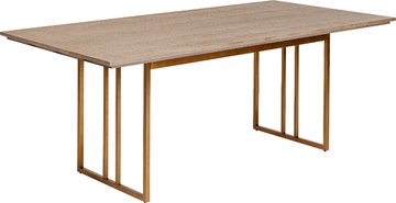CESARO - Rectangular stainless steel and wood veneer table by KARE Design - view 3